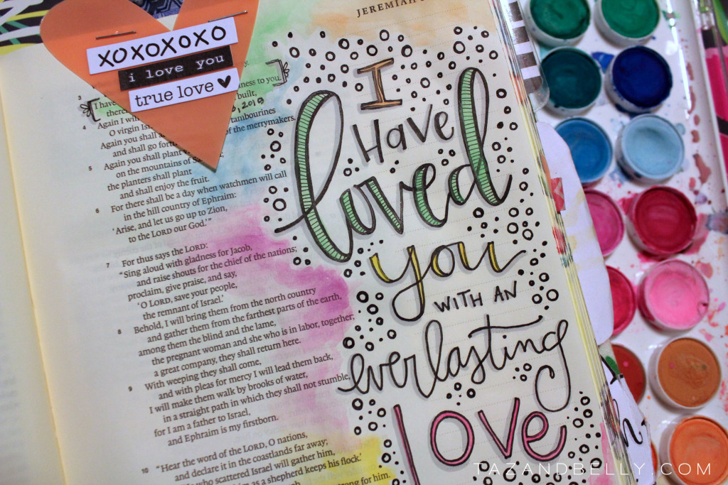 Bible Journaling: Everlasting Love | tazandbelly.com