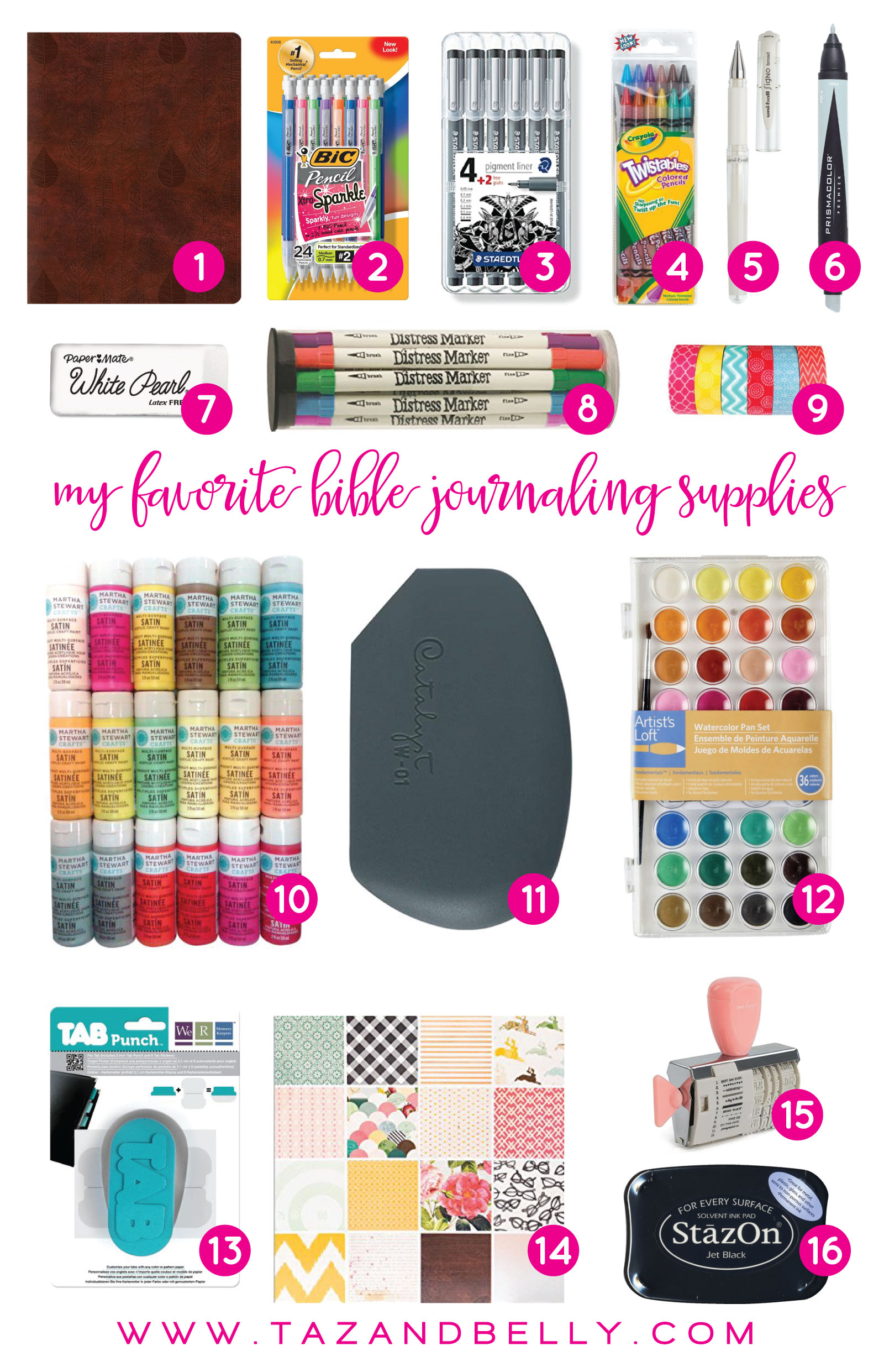 My Favorite Journaling Supplies - Taz and Belly  Bible journaling  supplies, Bible art journaling, Bible journaling