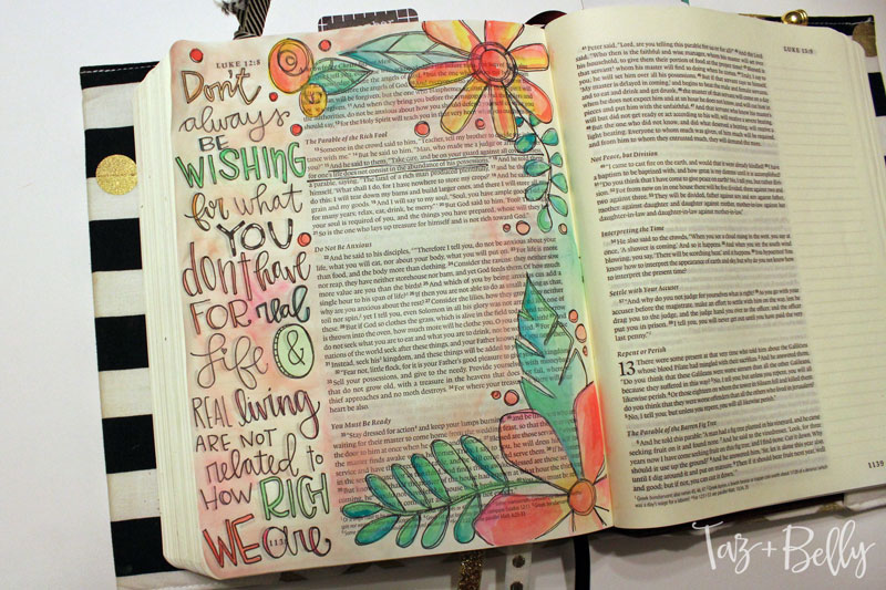 Bible Journaling: Free in Christ | tazandbelly.com