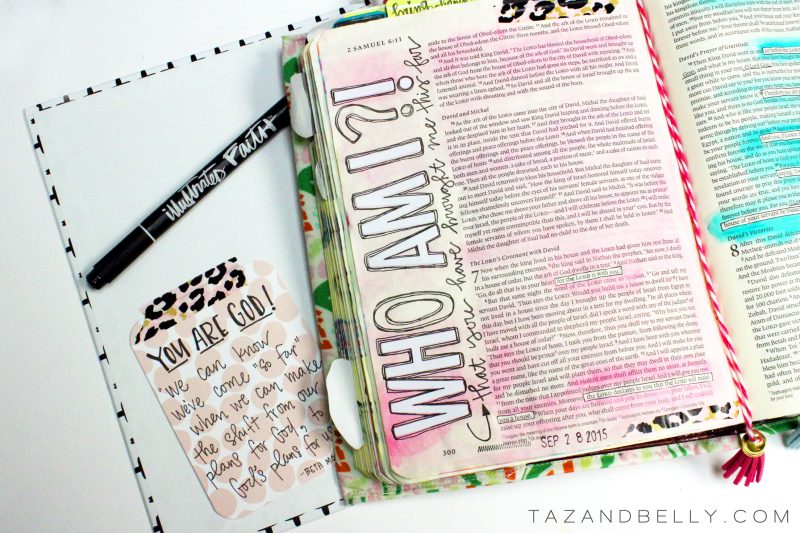 Bible Journaling: Who Am I? | tazandbelly.com