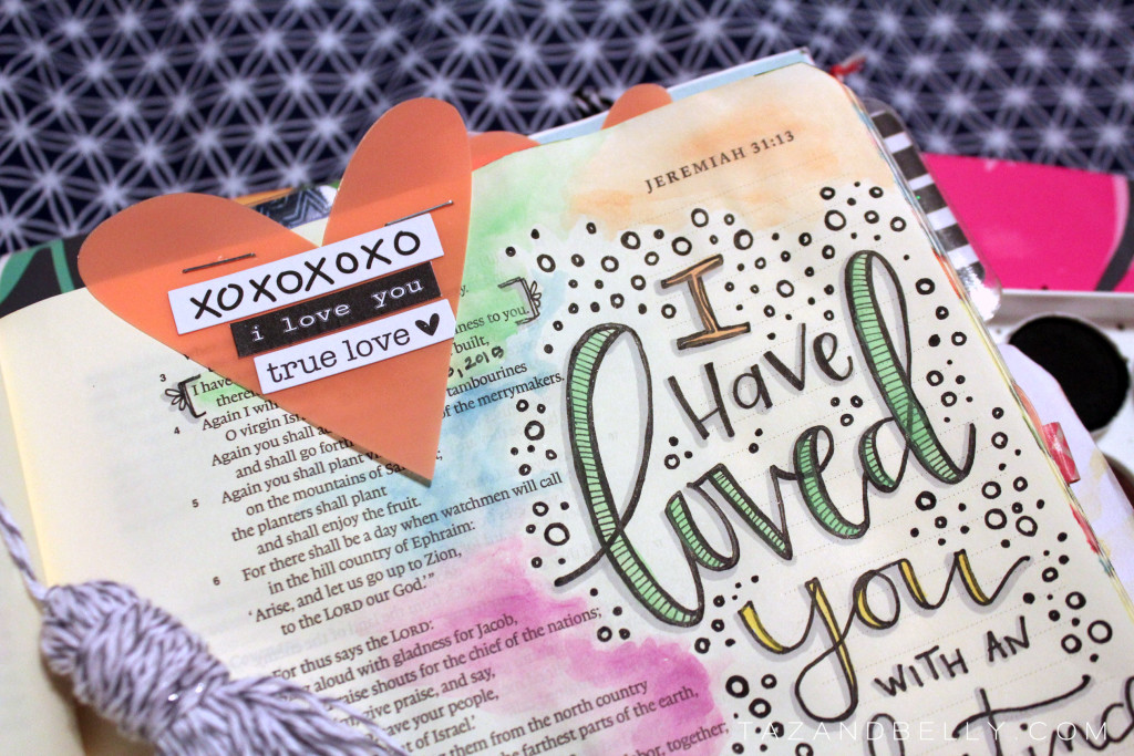 Bible Journaling: Everlasting Love | tazandbelly.com