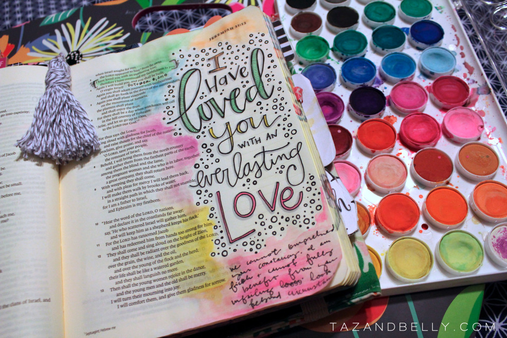 Bible Journaling: Everlasting Love | tazandbelly.com