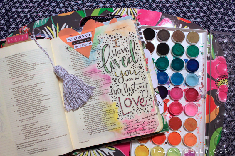 Bible Journaling: Everlasting Love | tazandbelly.com