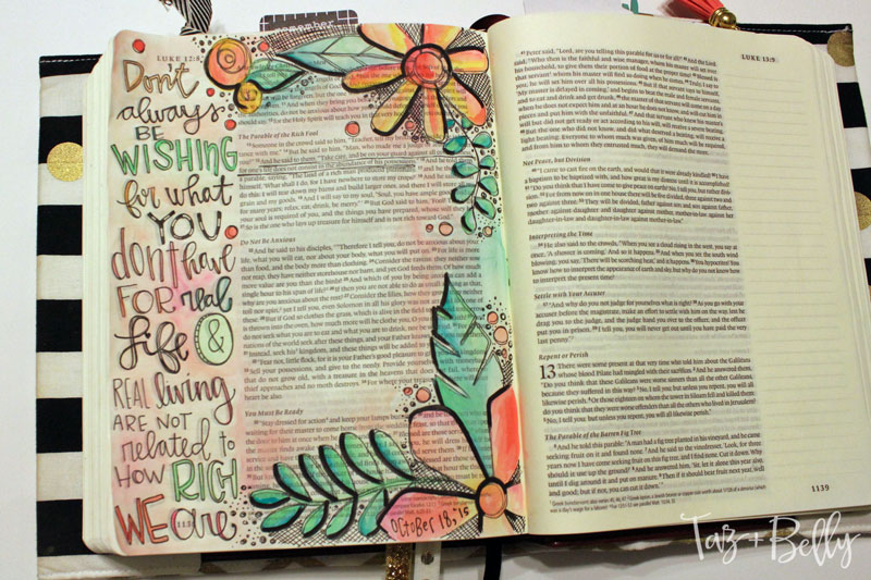 Bible Journaling: Free in Christ | tazandbelly.com