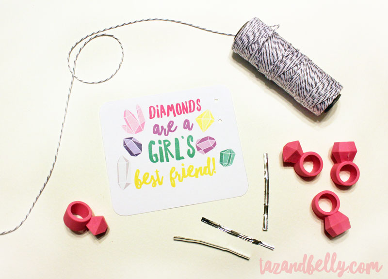 DIY Diamond Ring Valentines | tazandbelly.com