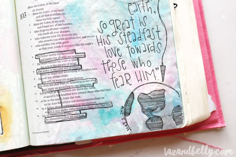 Bible Journaling Update | tazandbelly.com