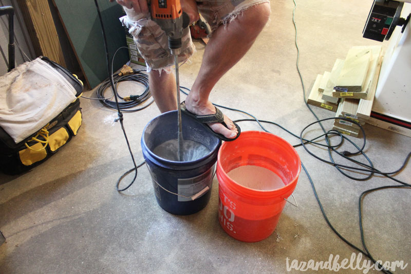 DIY Concrete Coffee Table | tazandbelly.com