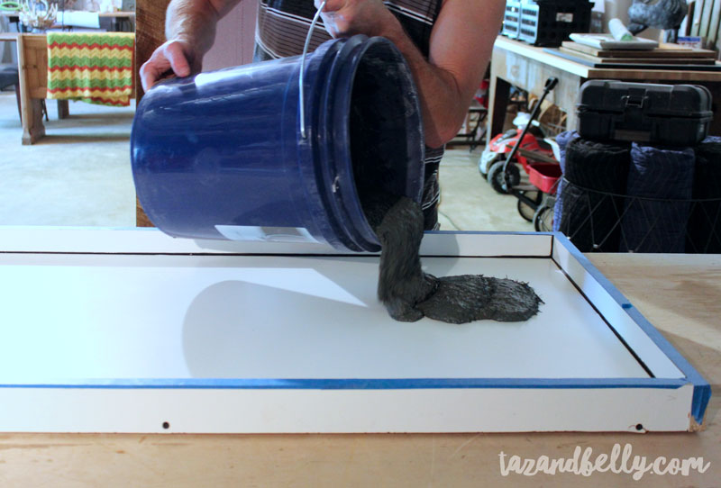 DIY Concrete Coffee Table | tazandbelly.com