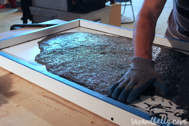 DIY Concrete Coffee Table | tazandbelly.com