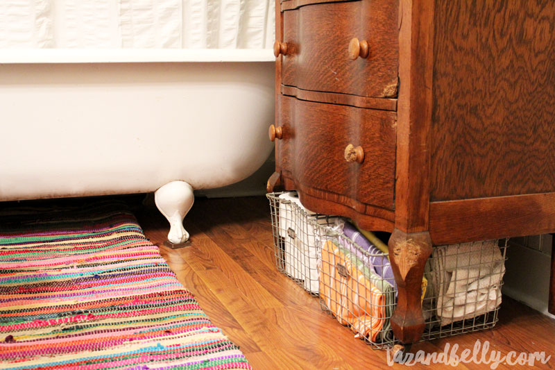 Budget Boho Bathroom |tazandbelly.com