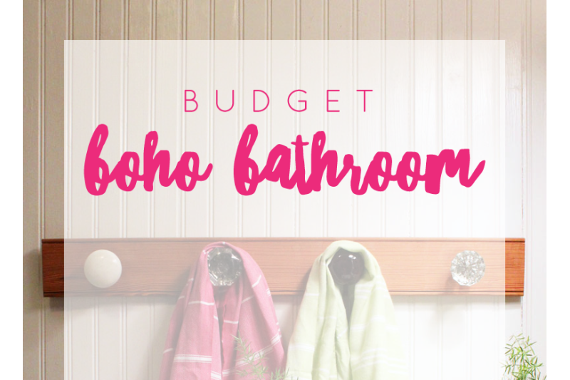 Budget Boho Bathroom |tazandbelly.com