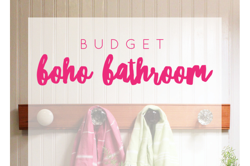 Budget Boho Bathroom |tazandbelly.com