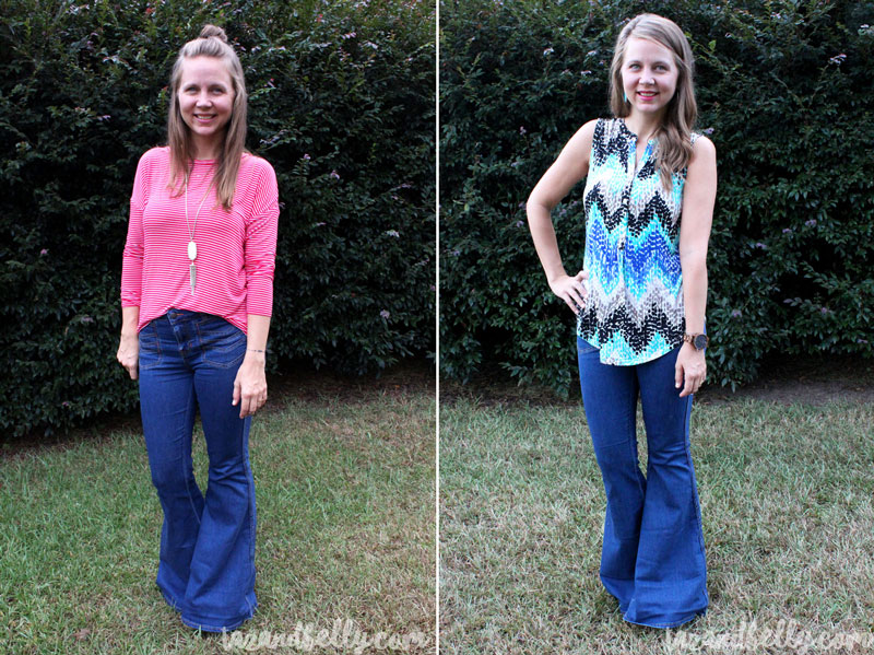 star bell bottom jeans
