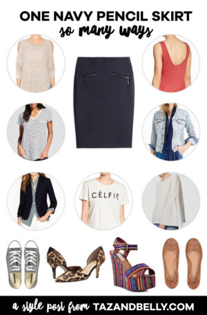 Six Ways to Wear a Pencil Skirt - Taz and Belly