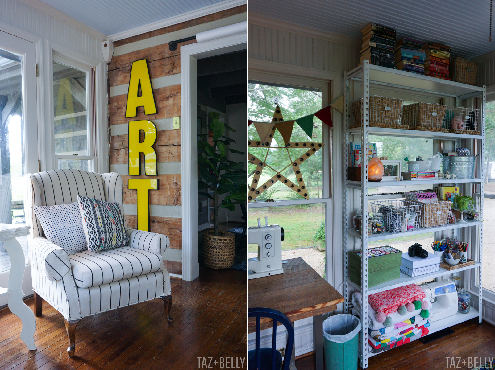 Wishing, Waiting + Nesting: Our Sunroom Studio Tour | tazandbelly.com