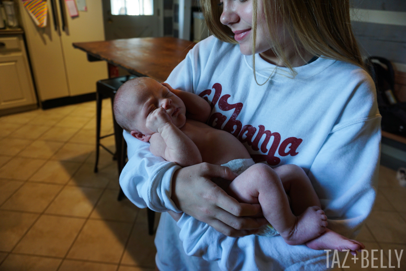 Polly's First Bath | tazandbelly.com